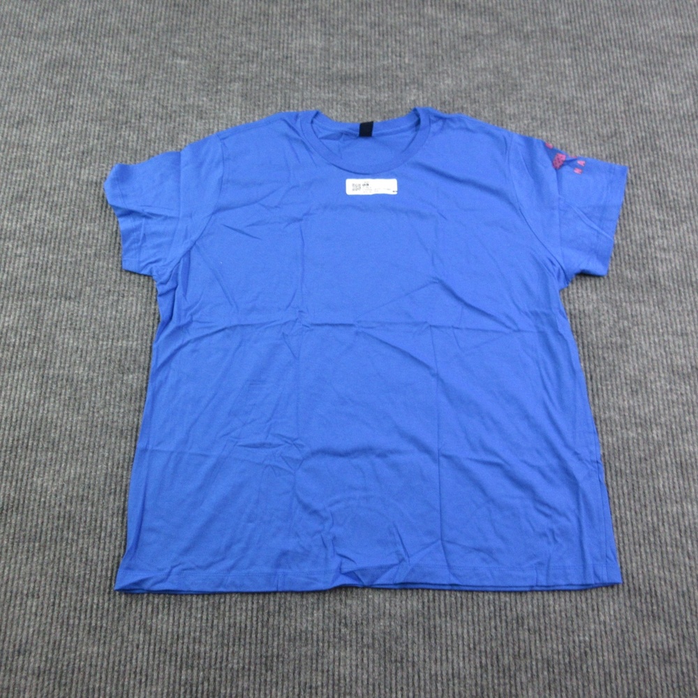 Carbon Flag Shirt Womens 2XL Royal Blue Crewneck Back Print Gildan Graphic Tee